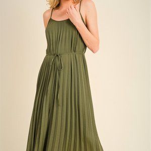 Olive Reset by Jane Silky Midi Dress